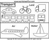 Transportation Worksheet Means Worksheets Land Kindergarten Air Coloring Preschool Printable Tracing Water Worksheetfun Pages Transport Vehicle Types Helicopter Modes Clipart sketch template