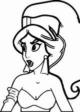Jasmine Coloring Aladdin Pages Princess Color Getcolorings Printable sketch template