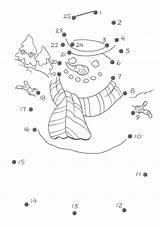 Dot Christmas Coloring Dots Connect Pages Printable Snowman Dragon Kids Sheet Coloringhome Popular sketch template
