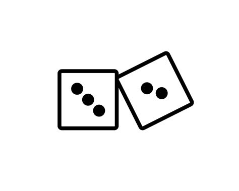 dice games pixel perfect linear icon traditional board games gambling
