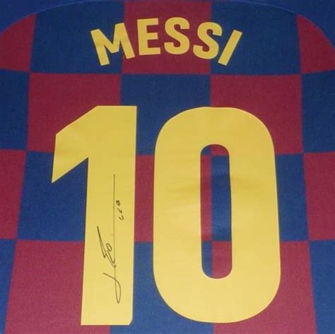 Lionel Messi Autographed Fc Barcelona 19 20 Home 10