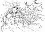 Coloring Pages Adult Colouring Fantasy Shading Pencil Sheets Colorful Deviantart Line Drawing Books Print sketch template