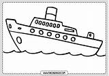Colorear Barco Barcos Transporte Medios Rincondibujos Tren Trenes Locomotoras sketch template