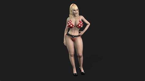 rigged low poly hot avatar female 3d model volume 1