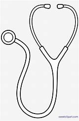 Stethoscope Doctors Coloring Pngkey Clipground sketch template