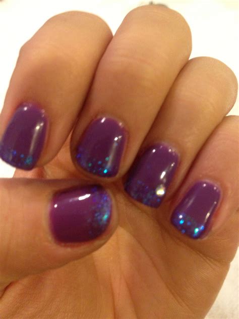 purple sparkled tips gel polish stylish ten nails gel polish