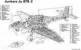 Drawings Stuka Technical Ju Junkers Ju87 Cutaway sketch template