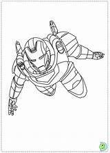 Coloring Dinokids Iron Man Ironman Close sketch template