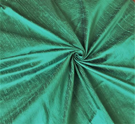 green  dupioni silk fabric yardage   yard  wide  shipping