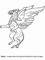 Coloring Pages Griffin Greek Monsters Creatures Mythology Kids Mythological Mystical Book Ancient Mythical Print Coloringpagebook Blake Popular Printable Coloringhome Eagle sketch template