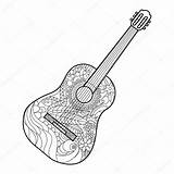 Guitar Coloring Electric Pages Color Printable sketch template