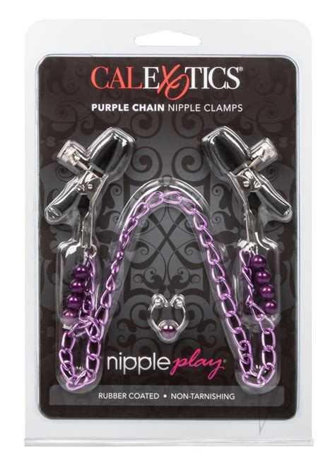 Nipple Play Purple Chain Nipple Clamps – Ringsnropes