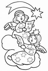 Natale Angeli Disegni Angels Colorare Bambini sketch template