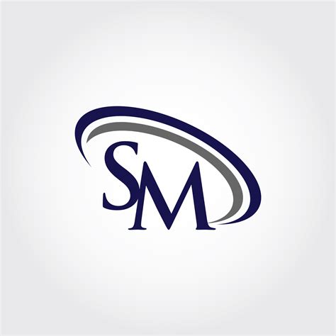 monogram sm logo design  vectorseller thehungryjpeg
