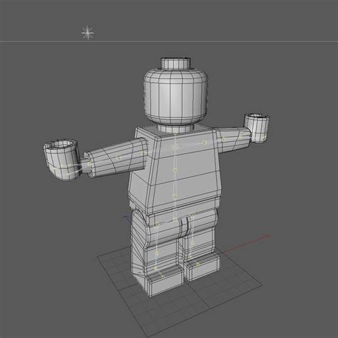 lego rigged minifigure  model game ready rigged cd cgtradercom