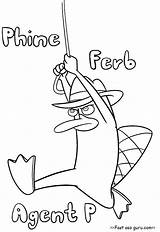 Coloring Agent Ferb Pages Phineas Platypus Perry Printable Secret Para Print Drawing Characters Colorear Dibujos Pintar Kids Getcolorings Dinokids Color sketch template