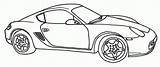 Porsche Coloring Pages Cayman Colouring Car Library Clipart Popular sketch template