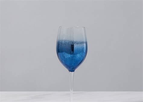 Shimmer Wine Glass Navy Urban Barn