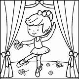 Coloring Print Ballerina Pages sketch template