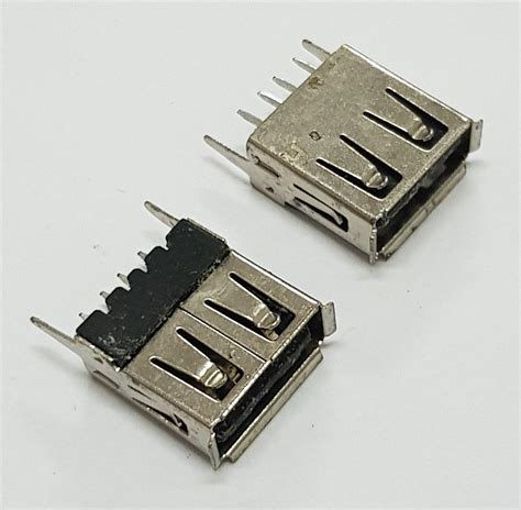 usb straight type  female pcb mount connector