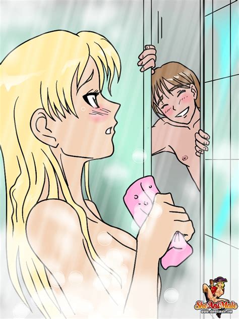 anime fucked by his lover in the shower