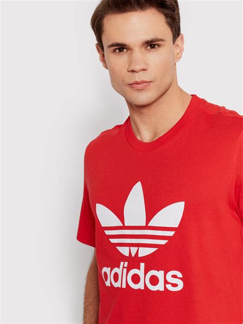 Adidas T Shirt Adicolor Classics Trefoil He9511 Czerwony Regular Fit