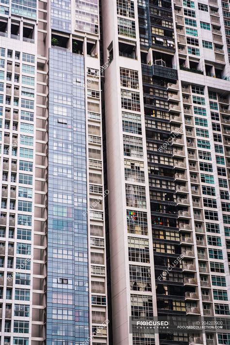 modern tall apartment tower singapore high exterior stock photo