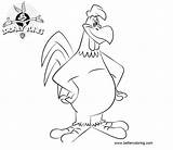 Foghorn Leghorn Coloring Pages Looney Tunes Kids Printable sketch template