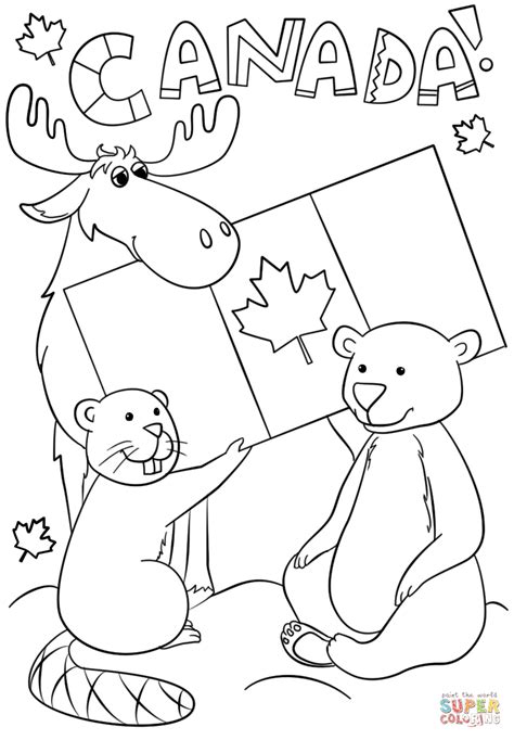 canada day coloring page  printable coloring pages