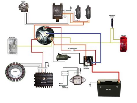 simplified wiring diagram  xs cafe projects    motorcycle motorcycle wiring