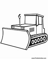 Bulldozer Coloring Construction Pages Snow Plow Kids Loader Front Printable Clipart Truck End Colouring Color Digger Sheets Clip Print Tractor sketch template