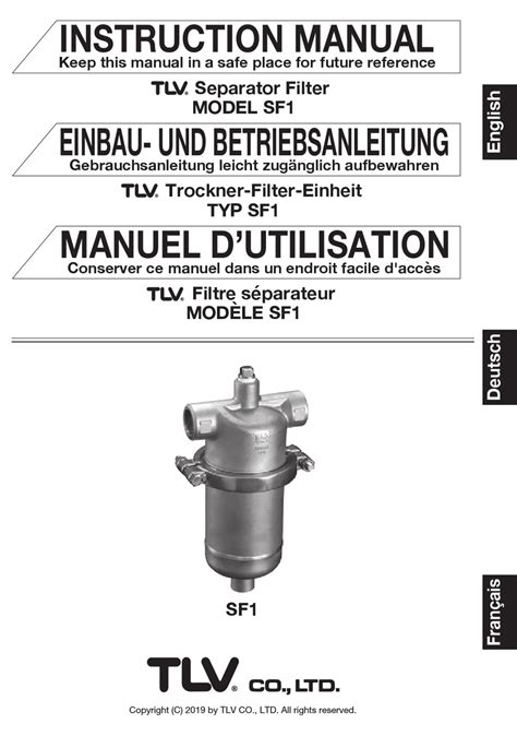 tlv sf instruction manual   manualslib