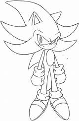 Coloring Pages Sonic Super Silver Shadow Library Clipart Hedgehog Supersonic sketch template