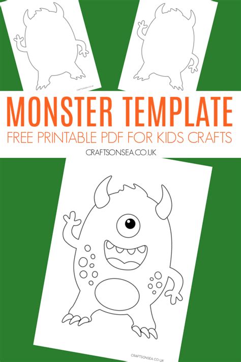 monster template printable   crafts  sea