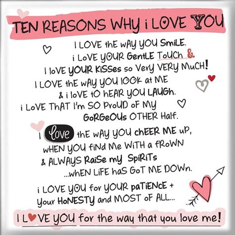 wpl inspired words magnet ten reasons why i love you iwg1105
