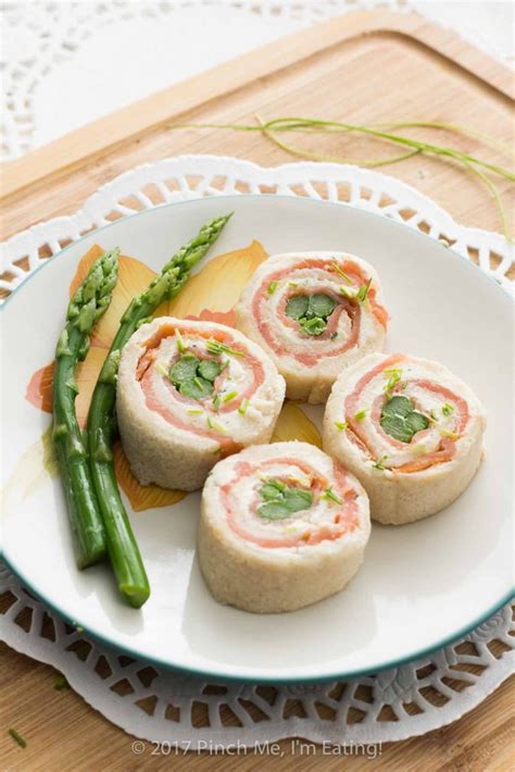 Asparagus And Smoked Salmon Pinwheel Tea Sandwiches