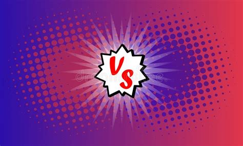 Versus Comic Book Style Background Vector Stock Vector Illustration