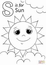 Coloring Sun Letter Pages Kids Preschool Sunshine Color Printable Worksheets Alphabet Drawing Preschoolers Sheets Letters Activities Colouring Kindergarten Crafts Supercoloring sketch template