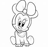 Minnie Mouse Coloring Pages Baby Printable Mini Coloringme Print Sheets Sheet sketch template
