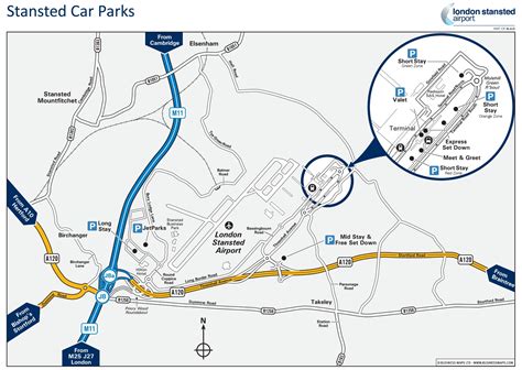 stansted airport car parking map