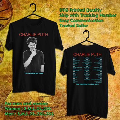 get this charlie puth the voicenotes n america tour 2018 black tee andalid1