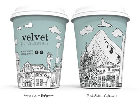 velvet coffee cups behance