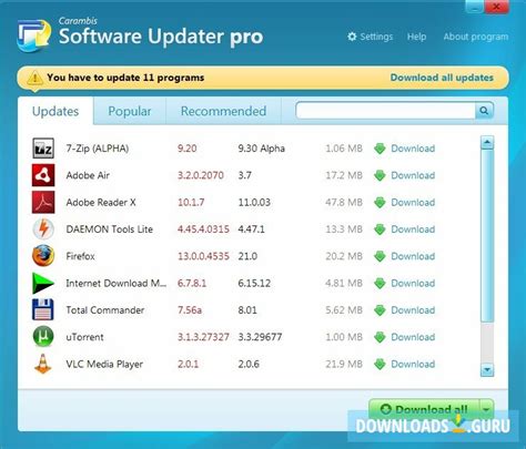 software updater pro  windows  latest version  downloads guru