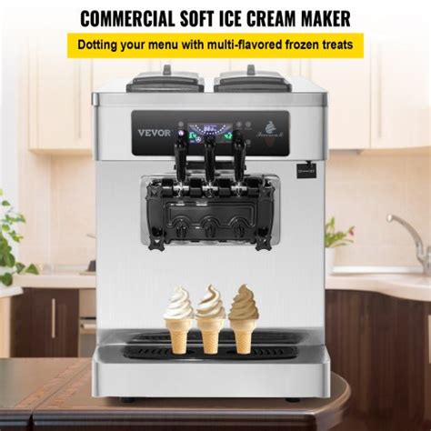 Vevor Countertop Soft Serve Ice Cream Maker Frozen Yogurt Machine 20