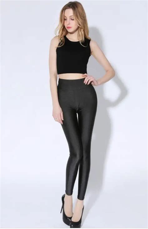 babbytoro leggings women high waist s nylon good elastic black jeggings