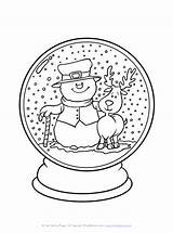Coloring Pages Christmas Winter Snow Globe Globes Snowglobe Printable Color Adult Kids Sheets Colouring Print Snowman Allkidsnetwork Sketch Search Template sketch template