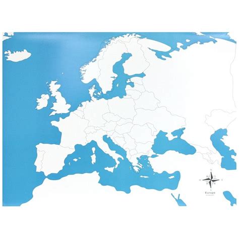 Lámina De Control Con El Mapa De Europa Sin Los Nombres