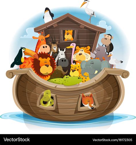 noahs ark  cute animals royalty  vector image