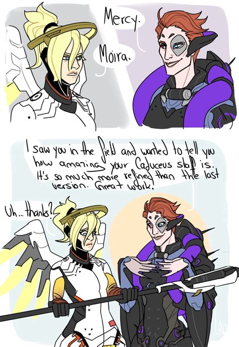 i find it odd that mercy and moira have barely any interaction in game overwatch