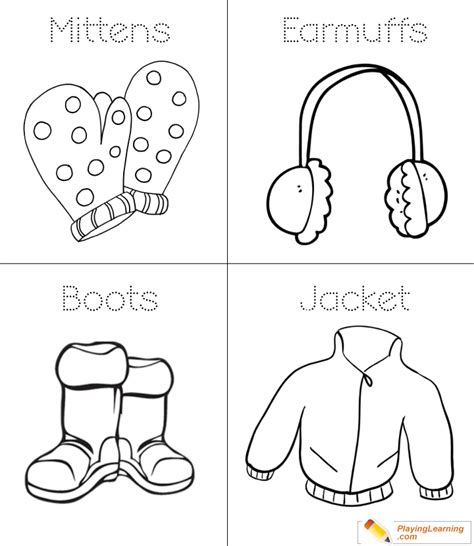 winter clothes coloring page   winter clothes coloring page